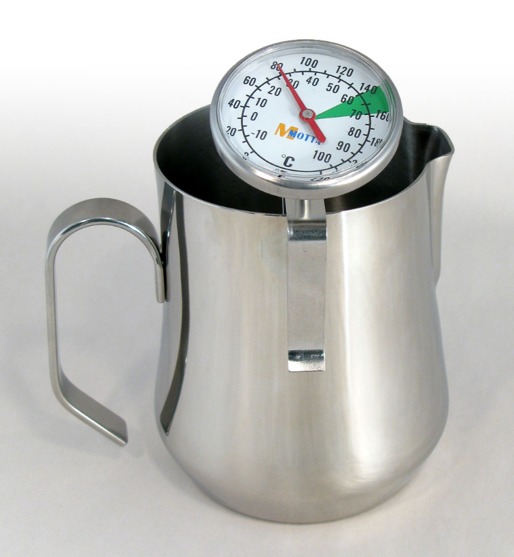 Motta Milk Frothing Thermometer with Clip - Stainless Steel