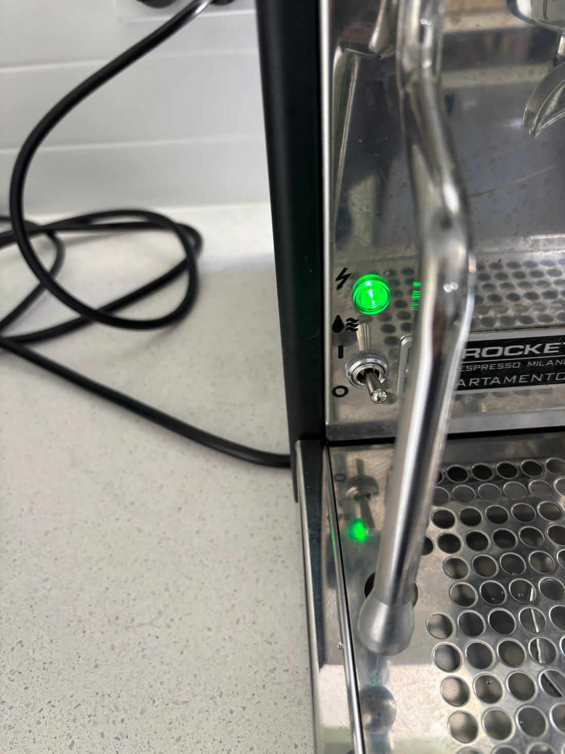 Rocket coffee machine main power switch