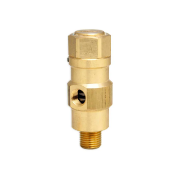 Brass valve on a white background