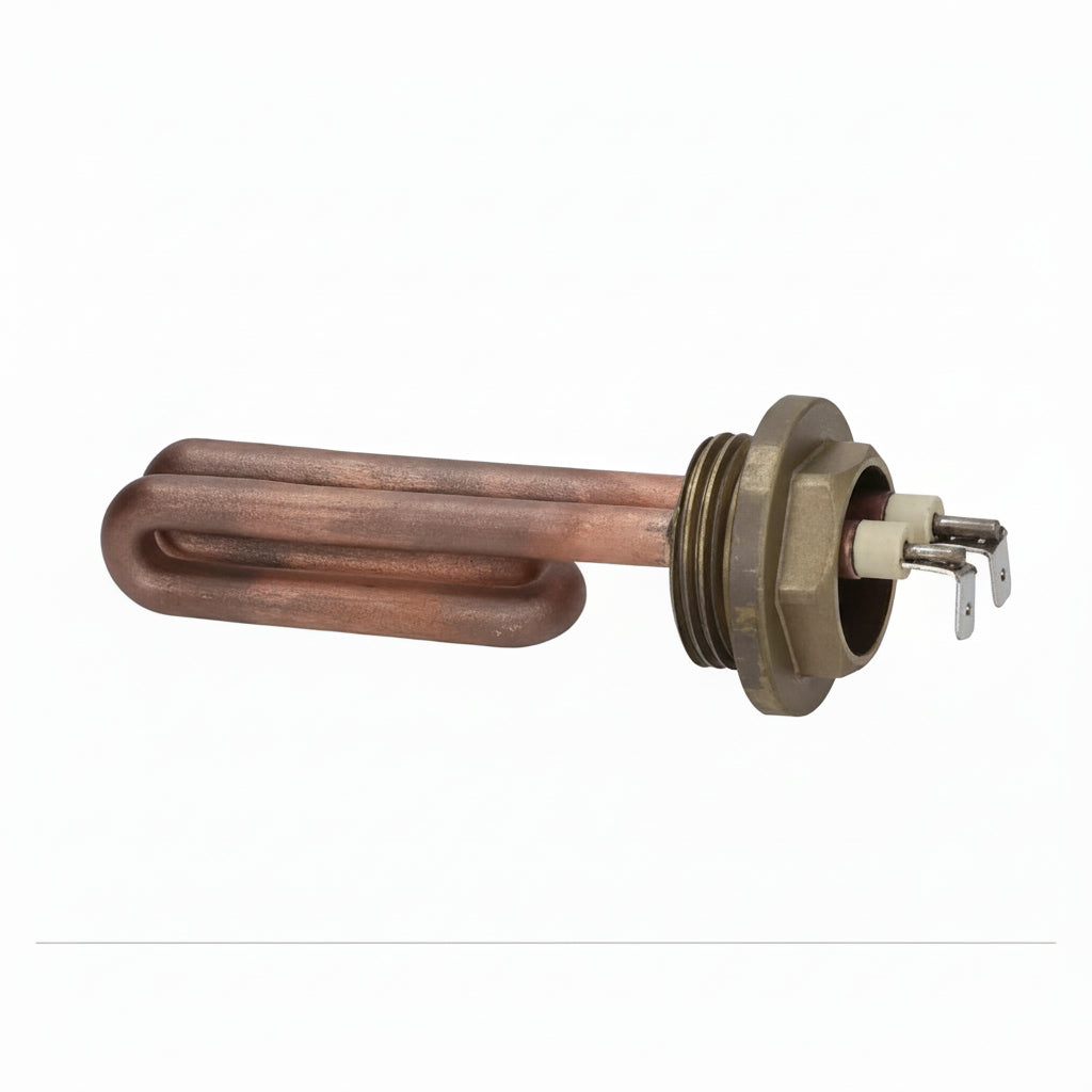 Isomac Zaffiro and VBM Piccolo boiler heating element 1200W 230V, 95mm immersed length, 2-pole, 1-inch short connection