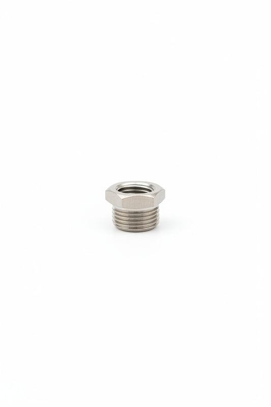 Espresso machine reducing bushing 3/8 inch BSP male to 1/4 inch BSP female thread adapter