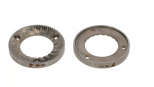 Fiorenzato F6 F83E grinding burrs pair M340 steel 83mm coffee grinder replacement burrs