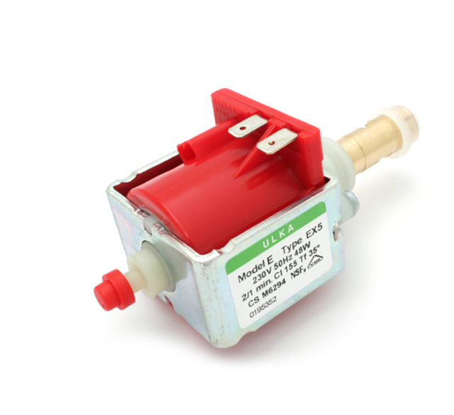 Isomac ULKA EX5 vibration pump 451001 with brass 1/8 BSPF outlet for espresso coffee machine