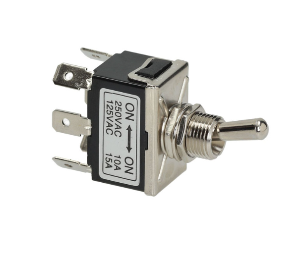 Toggle switch with specifications on a white background