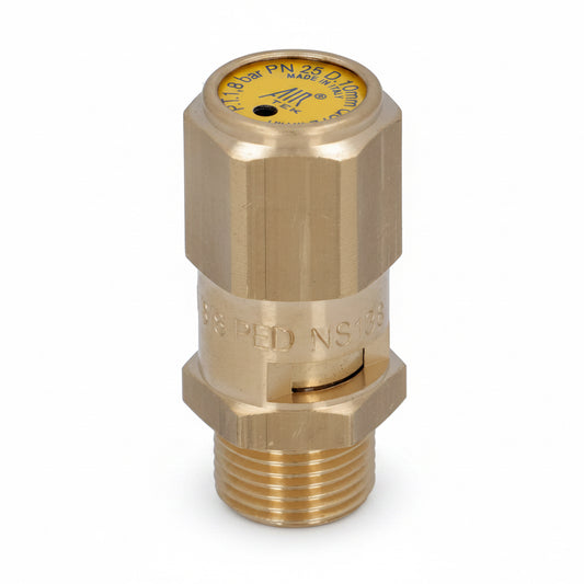 Elba 969 Coffee Machine Boiler Safety Valve – 1.8 Bar, 3/8" Male (CE)
