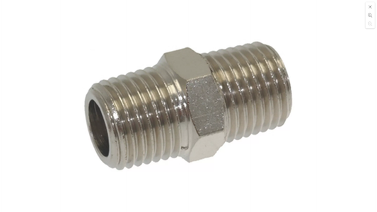 La Marzocco nickel plated nipple fitting L037/3 1/4 inch BSPP male straight fitting