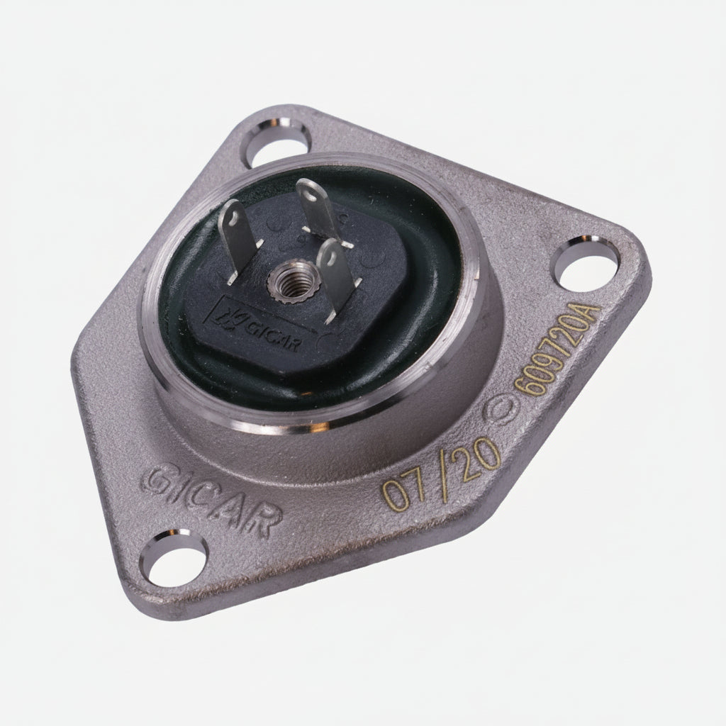 GICAR 9.0.15.71G flowmeter for La Marzocco FB80, GB5 and Linea PB espresso machines – stainless steel body with mounting flange and electrical connector